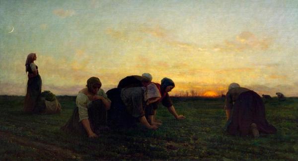 The Weeders by Jules-adolphe Breton