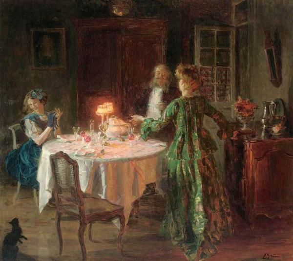 The Dinner Party by Jules-alexandre Grun