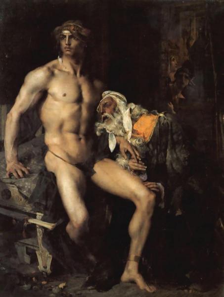 Achilles And Priam by Jules Bastien-lepage