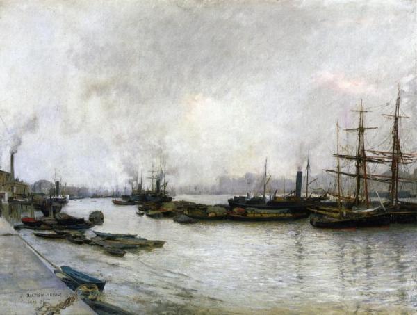 Thames, London by Jules Bastien-lepage