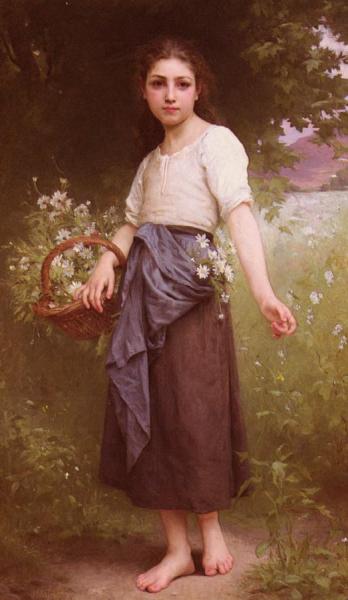Picking Daisies by Jules Cyrille Cave