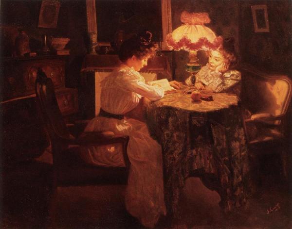 Effet De Lampe by Jules Emile Crochet