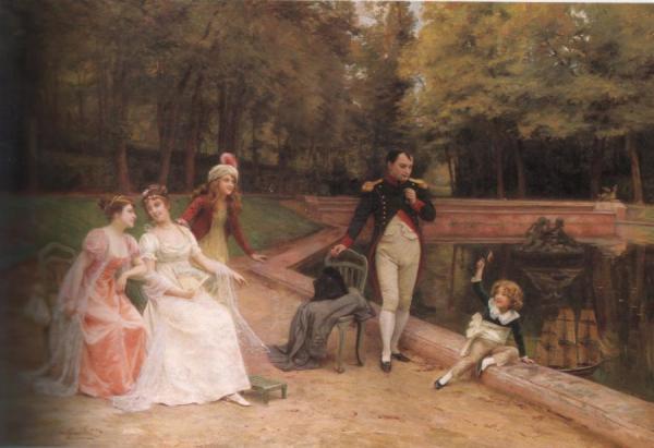 Napoleon Bonaparte With His Family At The Austrian Royal Court In Vienna by Jules Girardet