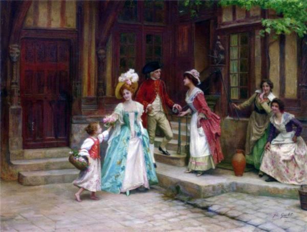The Day After The Wedding by Jules Girardet Oil Painting Reproductions