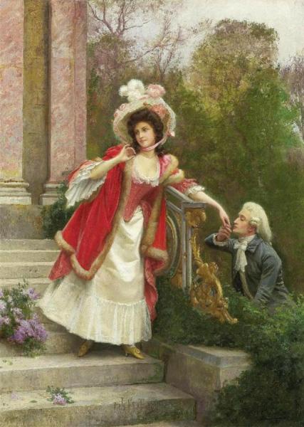 The Lovers by Jules Girardet Oil Painting Reproductions