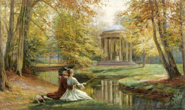 The Temple Of Love At The Petit Trianon by Jules Girardet