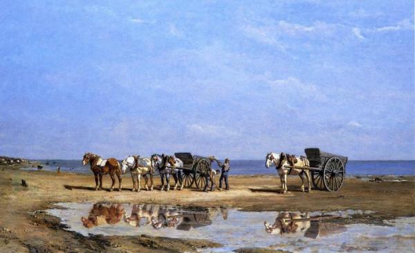 Loading The Wagon by Jules Jacques Veyrassat