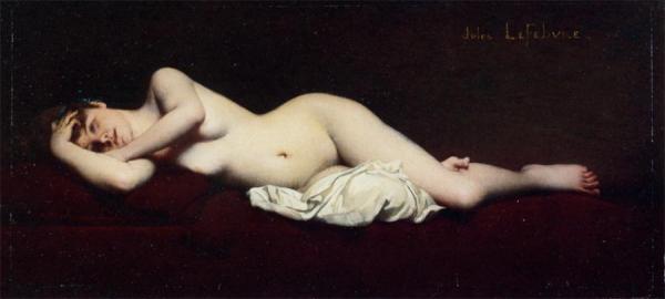 A Reclining Nude by Jules Joseph Lefebvre Oil Painting Reproductions
