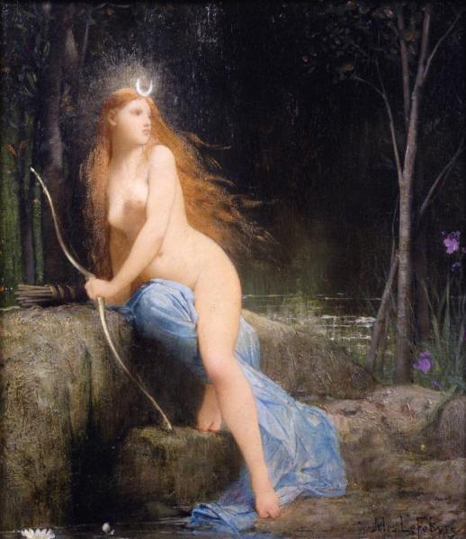 Diana by Jules Joseph Lefebvre Oil Painting Reproductions