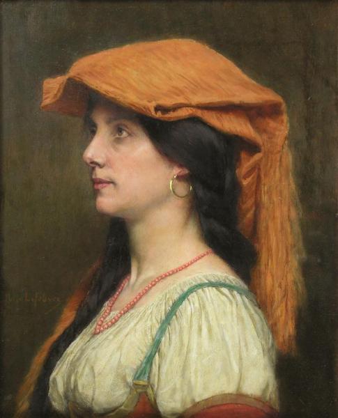 Portrait Of A Young Lady by Jules Joseph Lefebvre