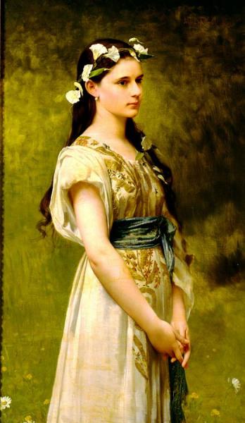 Portrait Of Julia Foster Ward by Jules Joseph Lefebvre