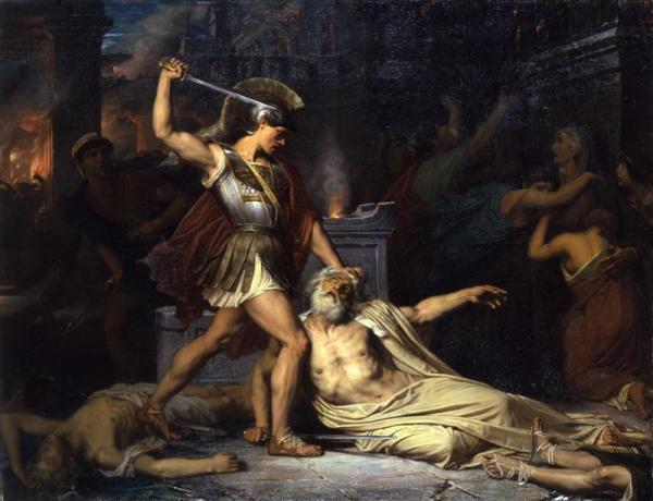The Death Of Priam by Jules Joseph Lefebvre Oil Painting Reproductions