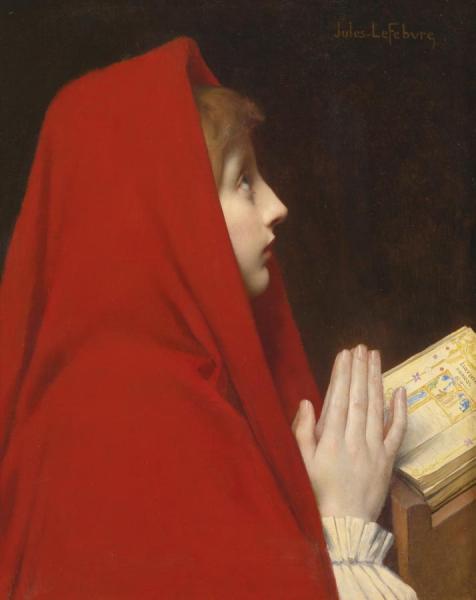 The Red Cloak by Jules Joseph Lefebvre