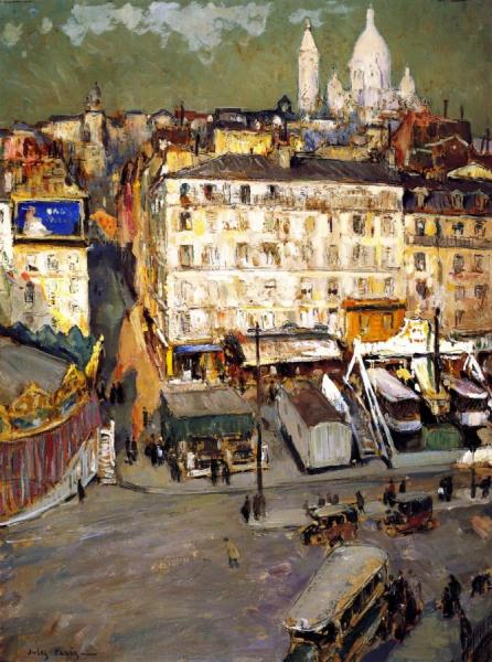 Place Pigalle by Jules Pages Oil Painting Reproductions