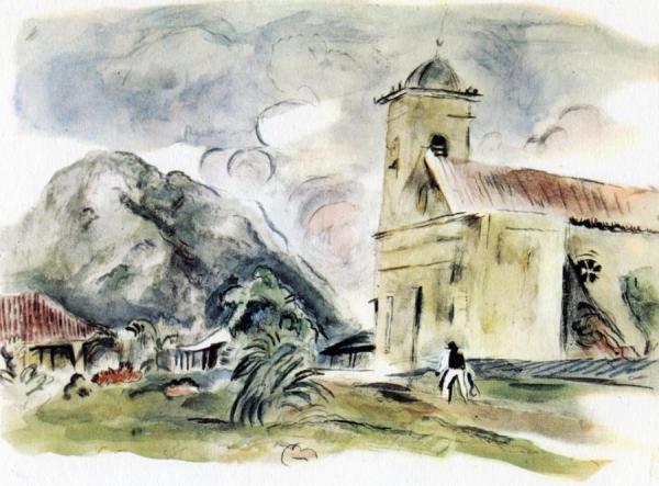 A  Church In Cuba by Jules Pascin