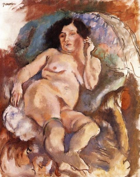 A Model Stretched Out by Jules Pascin