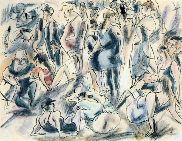 American Beach by Jules Pascin