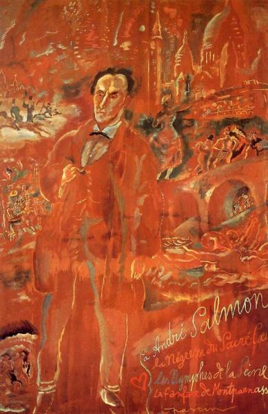 Andre Salmon And Montmartre by Jules Pascin