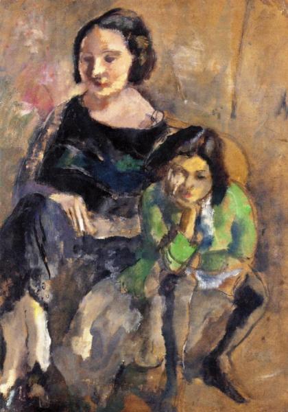 Andrée And Simone by Jules Pascin