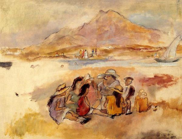 At La Goulette by Jules Pascin