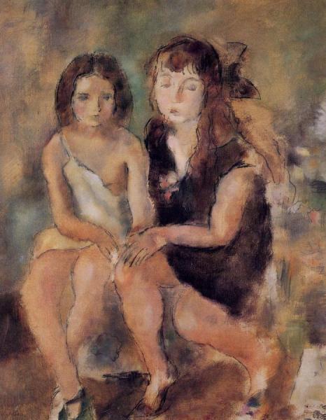 Clara And Genevieve by Jules Pascin