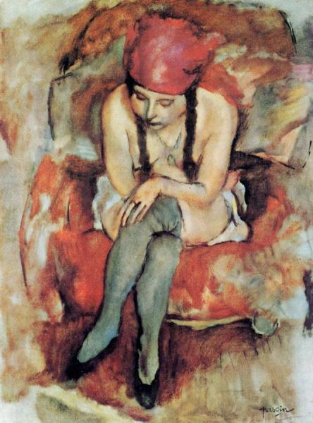 Claudine Resting by Jules Pascin