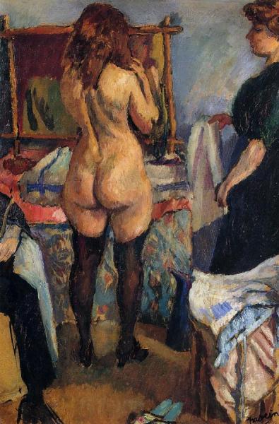 Getting Dressed by Jules Pascin
