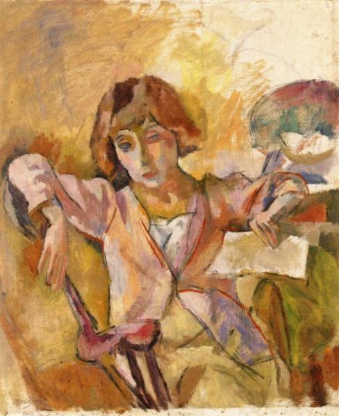 Hermine In Pink by Jules Pascin