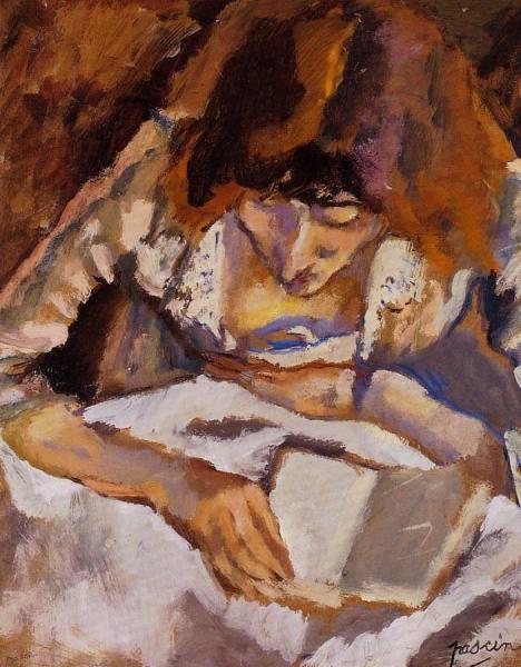 Hermine Reading by Jules Pascin