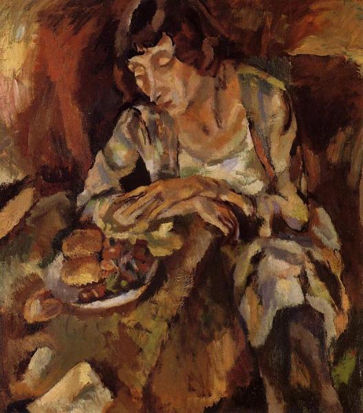 Hermine With Fruit by Jules Pascin