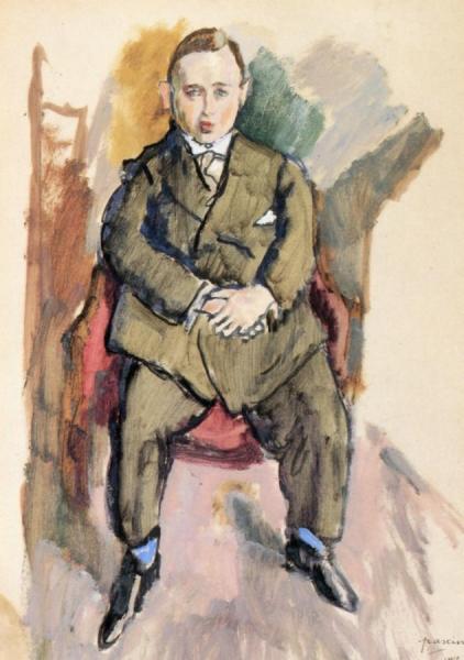 Man In An Armchair by Jules Pascin