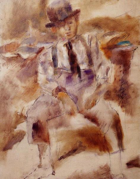 Mulatto With Bowler Hat by Jules Pascin