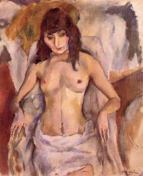 Nude In An Armchair by Jules Pascin