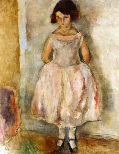 Portrait Of A Girl by Jules Pascin