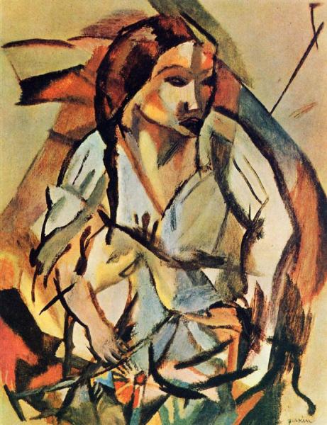 Portrait Of A Woman Of The House On The Rue D'amboise by Jules Pascin