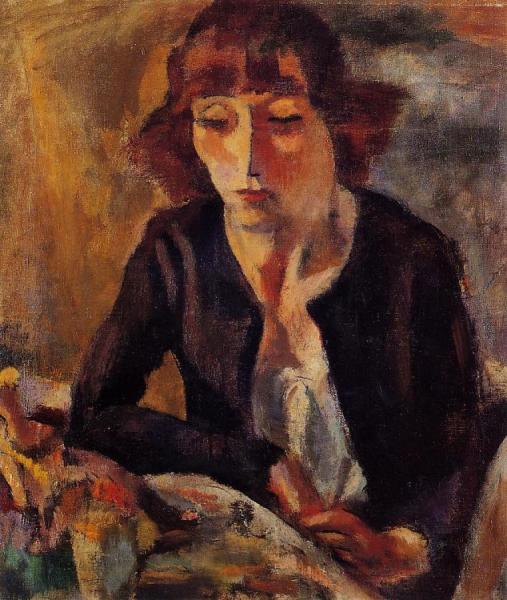 Portrait Of Hermine David by Jules Pascin