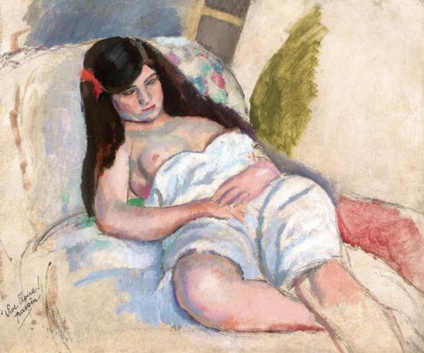 Reclining Woman by Jules Pascin