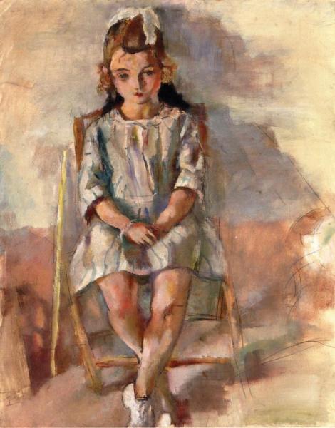 Seated Girl by Jules Pascin