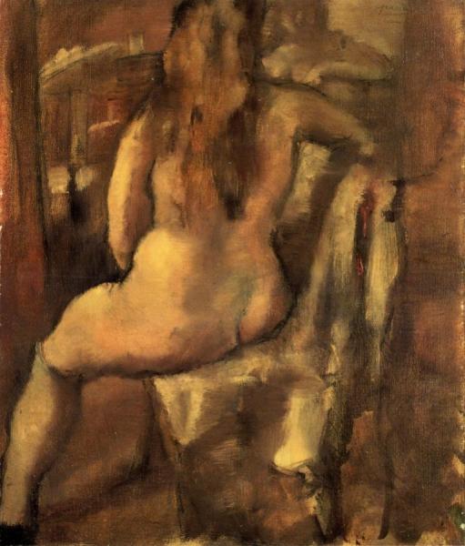 Seated Nude by Jules Pascin