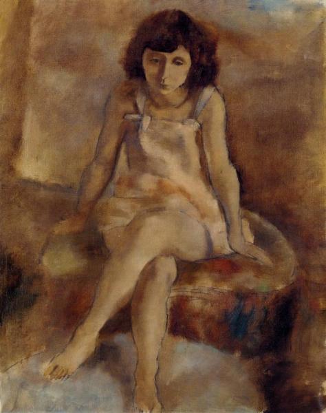 Seated Woman by Jules Pascin