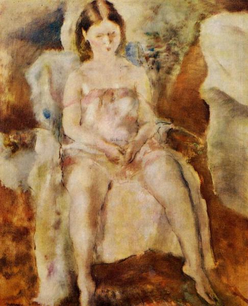 Seated Young Girl by Jules Pascin Oil Painting Reproductions