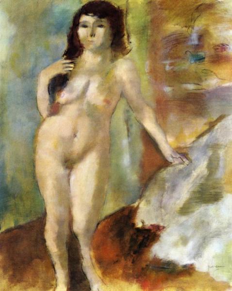 Standing Nude by Jules Pascin