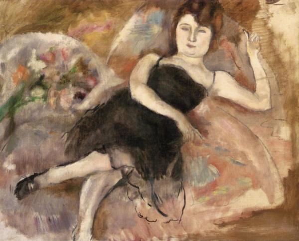 The Evening Dress by Jules Pascin