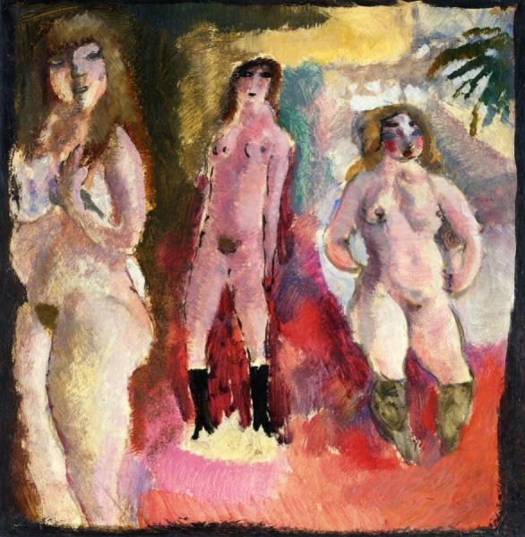 Three Nudes by Jules Pascin