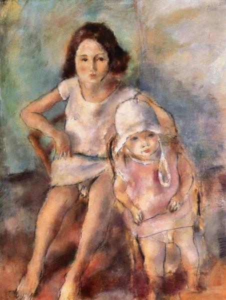 Two Children by Jules Pascin
