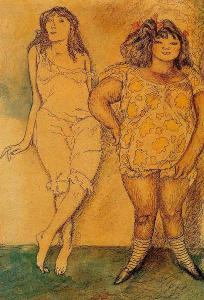 Two Girls by Jules Pascin