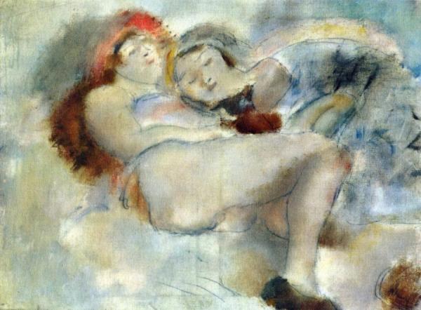 Two Nudes by Jules Pascin