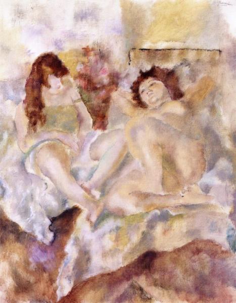 Two Women by Jules Pascin