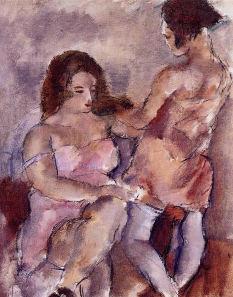Two Young Women by Jules Pascin