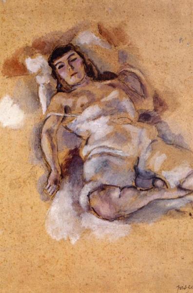 Woman Sitting by Jules Pascin